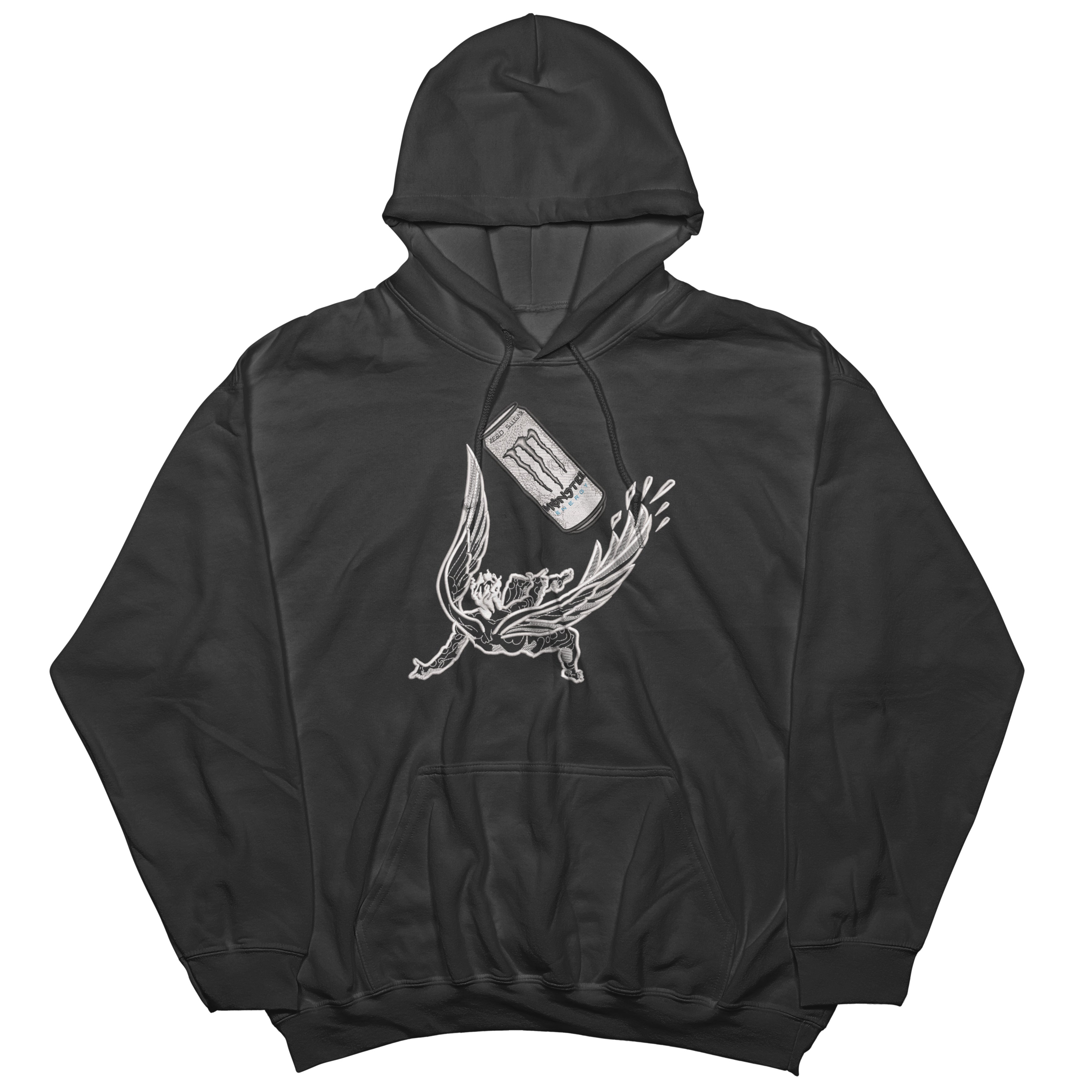 Gym | Icarus Falling by White Monster embroidered Hoodie